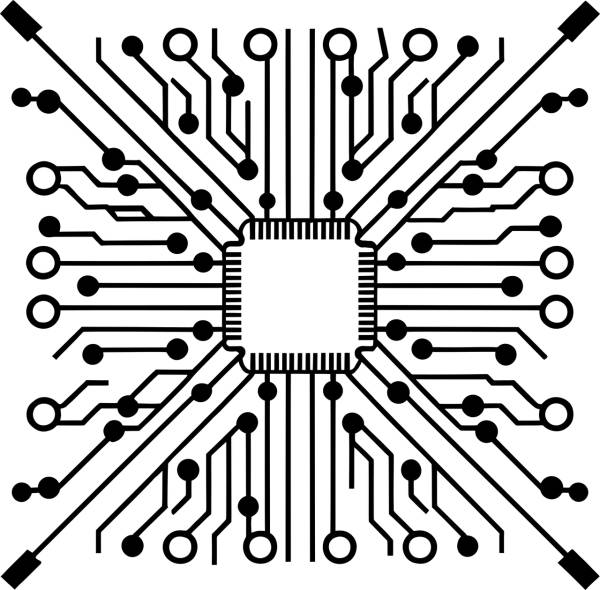 computer processor cpu chip  svg vector cut file