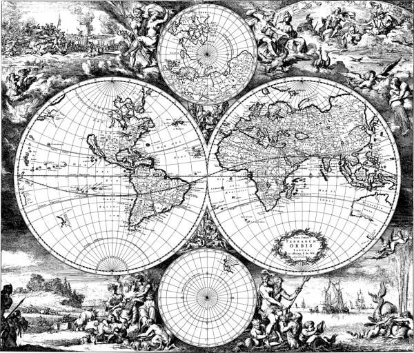 earth world map globe line art  svg vector cut file