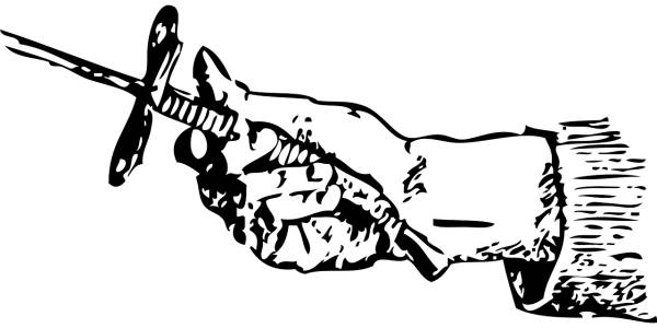 foil fence sword riding crop hand  svg vector cut file