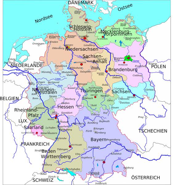 germany states map country europe  svg vector cut file