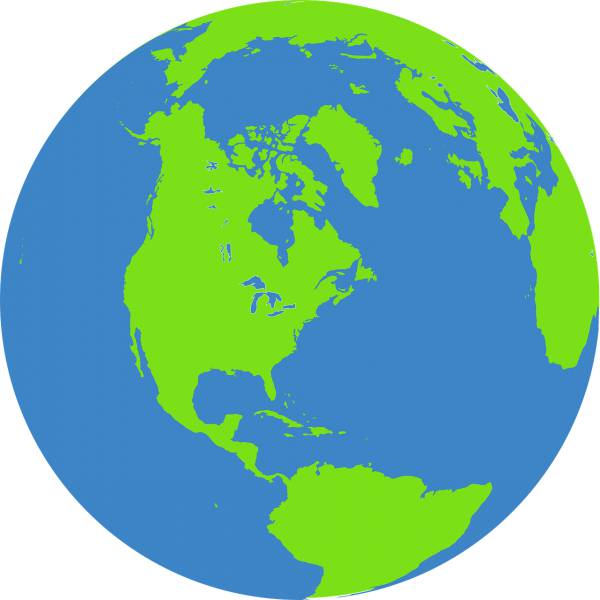 globe earth world map blue green  svg vector cut file
