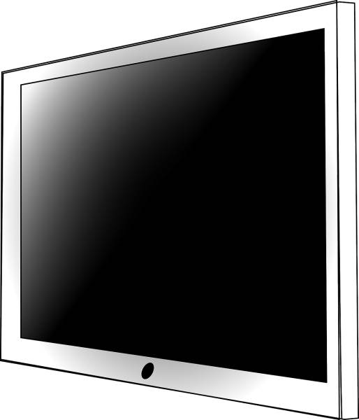 lcd screen flat television plasma  svg vector cut file