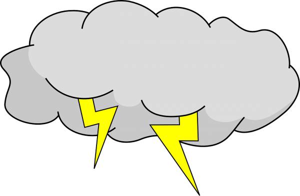 lightning thunder cloud sky storm  svg vector cut file