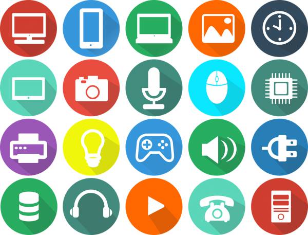 long shadow icon technology vector  svg vector cut file