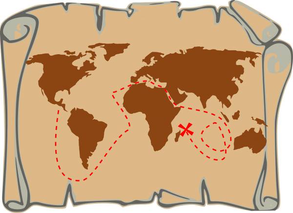 map parchment pirates scroll  svg vector cut file