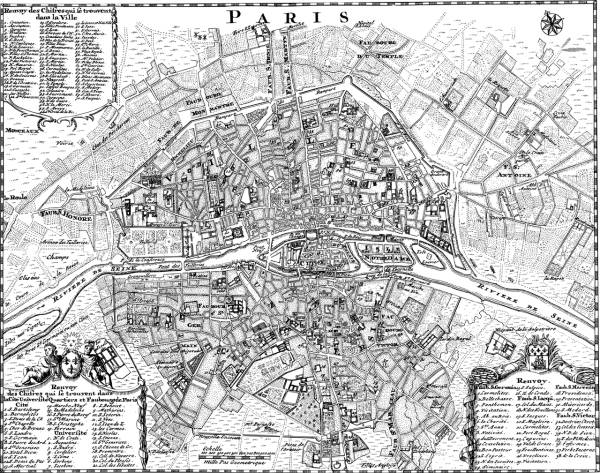 map paris medieval line art  svg vector cut file