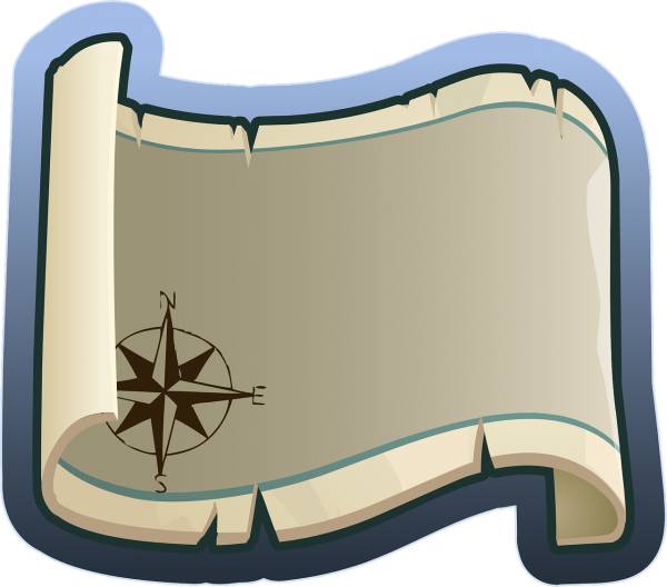 map scroll paper parchment  svg vector cut file