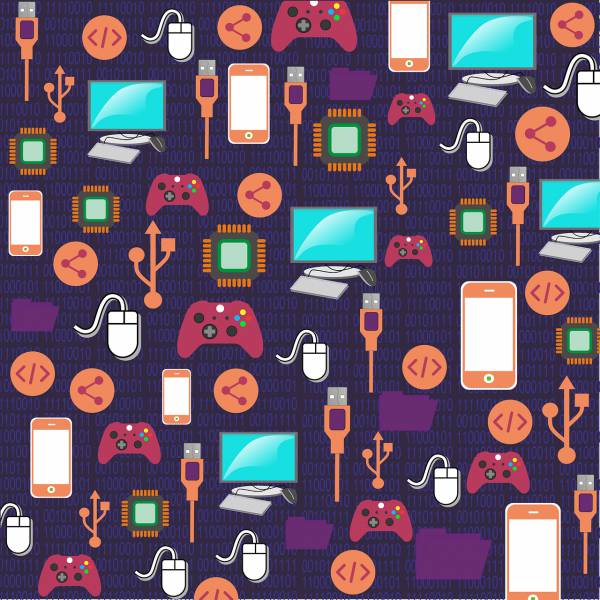 pattern computer digital technology  svg vector cut file