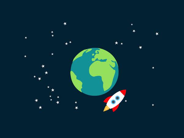 rocket space earth launch  svg vector cut file