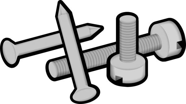 screws metal iron fastener  svg vector cut file