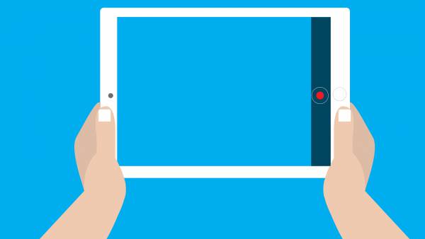 taking picture with ipad ipad  svg vector cut file