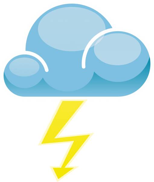 weather cloud lightning meteorology  svg vector cut file
