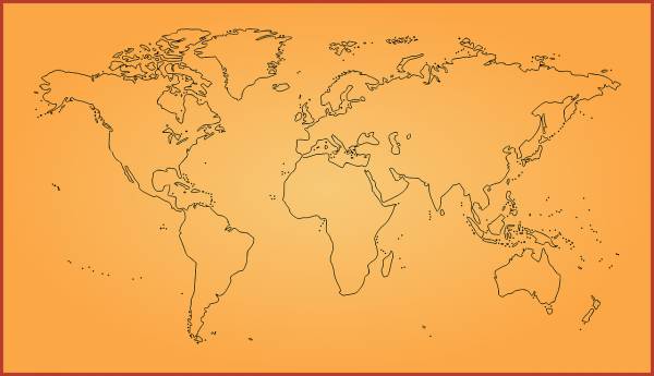 world map orange global  svg vector cut file