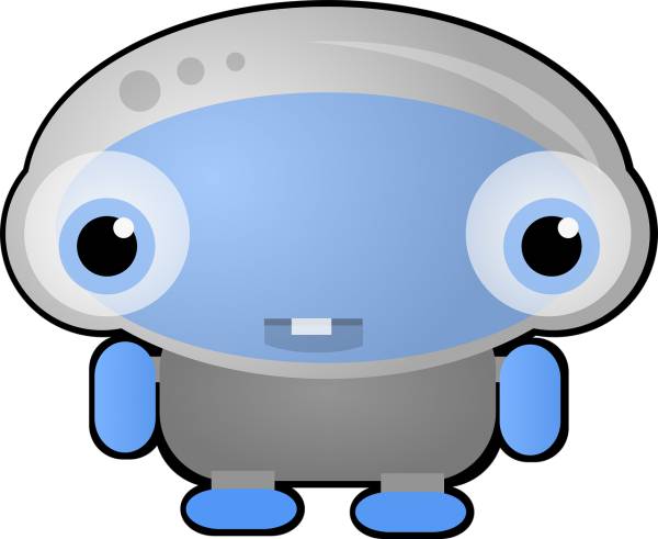 alien blue creature robot  svg vector cut file