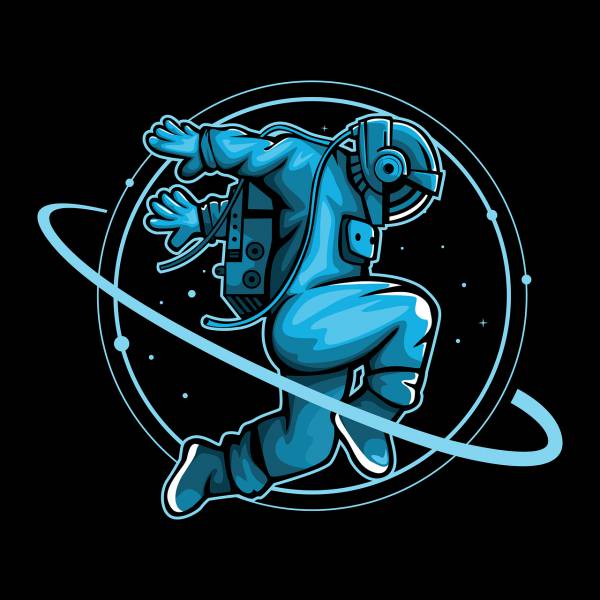 astronaut night sky star  svg vector cut file