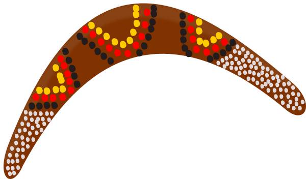 boomerang wood traditional  svg vector cut file