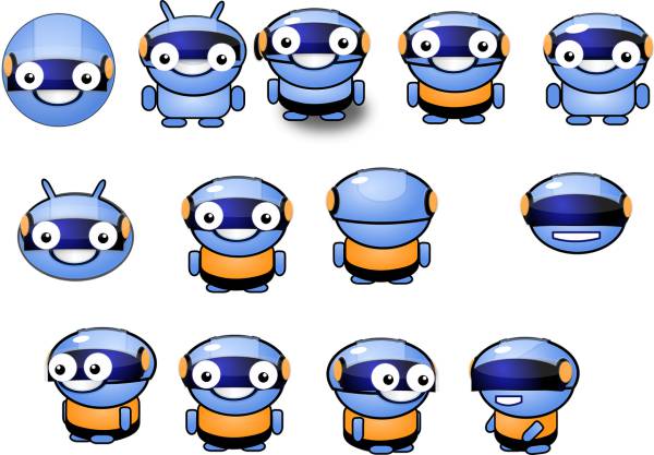 character creature robot  svg vector cut file