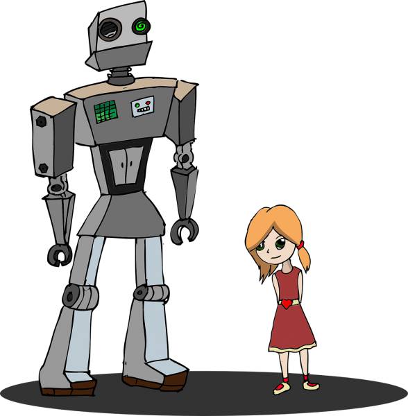 characters test robot girl design  svg vector cut file