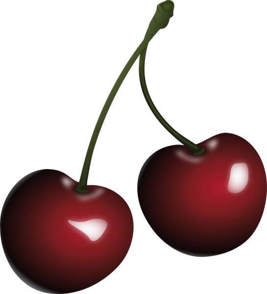 cherries fruit food red fruit  svg vector cut file