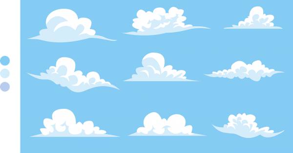 clouds sky cartoon sky  svg vector cut file