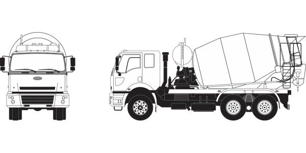 concrete mixer auto ford  w  svg vector cut file