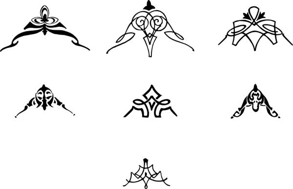 design flourish decorative line art  svg vector cut file