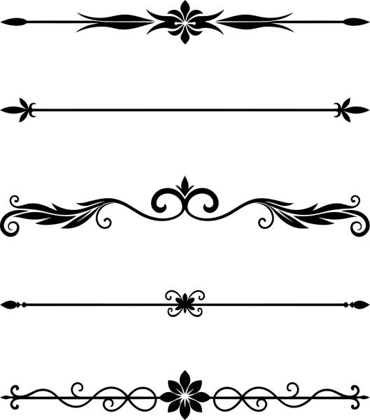 divider separator flourish design  svg vector cut file