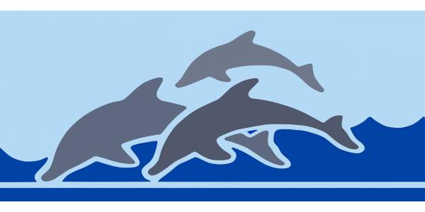 dolphins sea digital drawing  svg vector cut file