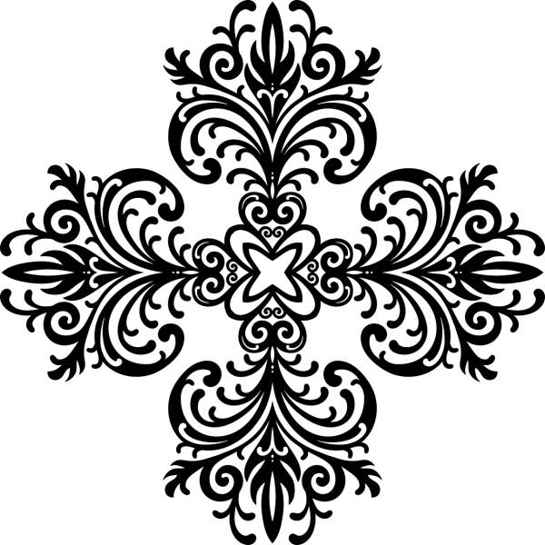 flourish embellish design line art  svg vector cut file