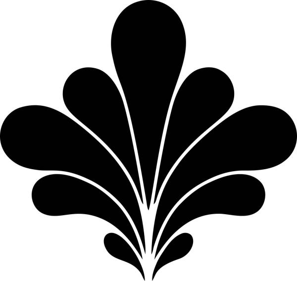 flourish floral silhouette design  svg vector cut file