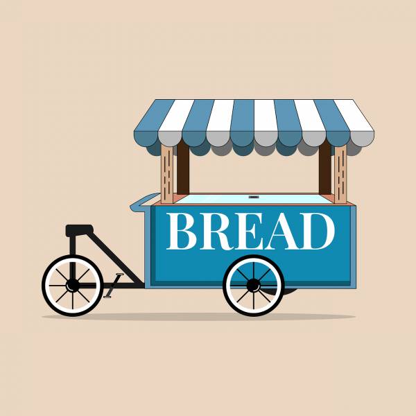 food cart bread cart food bakery  svg vector cut file
