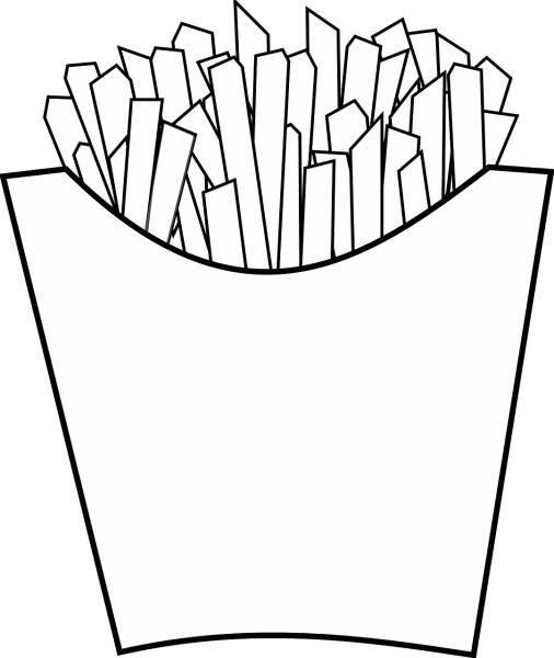 french fries fries potatoes food  svg vector cut file