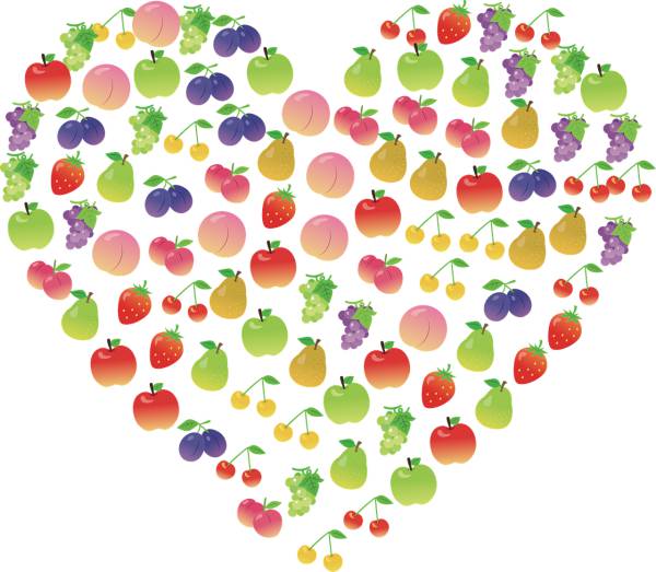 fruit peach apple grapes cherry  svg vector cut file