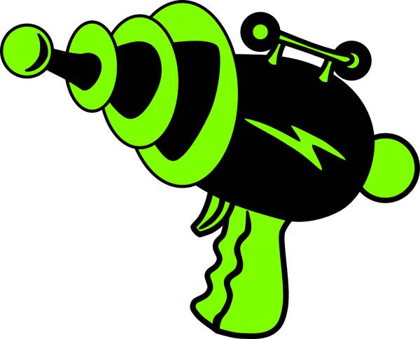 gun science fiction green black  svg vector cut file