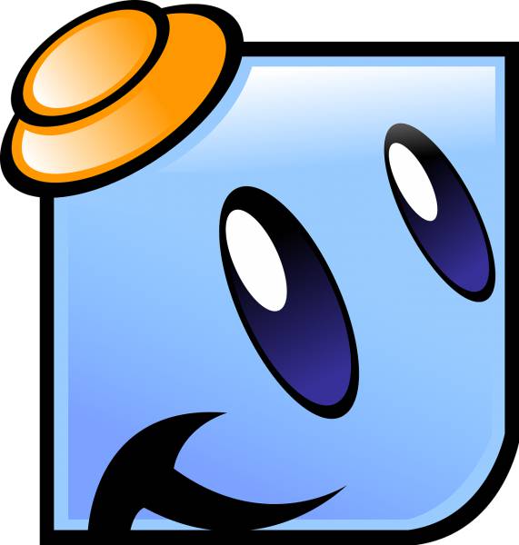 happy robot smiley blue robot  svg vector cut file