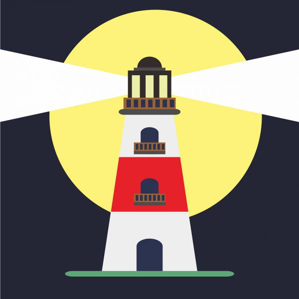 lighthouse tower beacon light  svg vector cut file