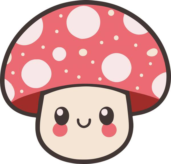mushroom smiling fungus fungi  svg vector cut file