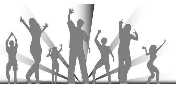 party dance group fun disco club  svg vector cut file