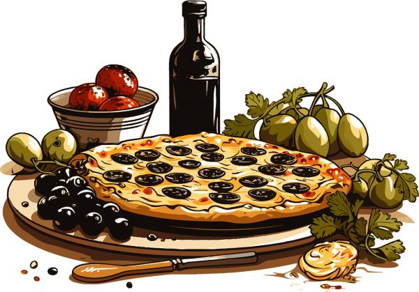 pizza tomato sesame onion snack  svg vector cut file