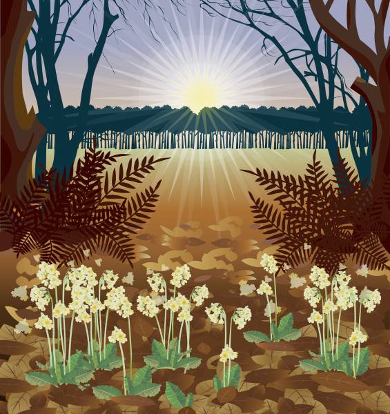primroses primulas flowers wood  svg vector cut file