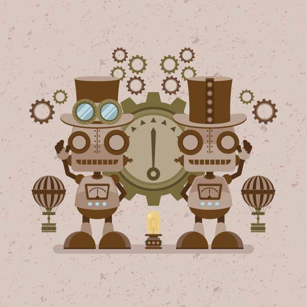 robot design illustrator techno  svg vector cut file