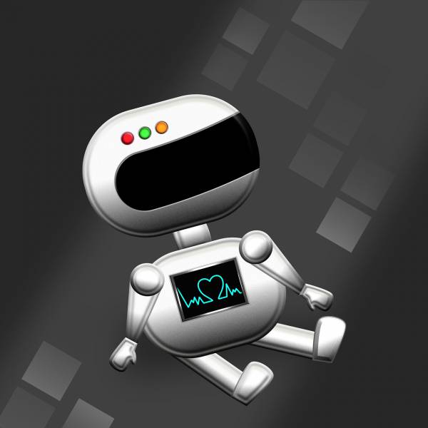 robot machine heartbeat technology  svg vector cut file