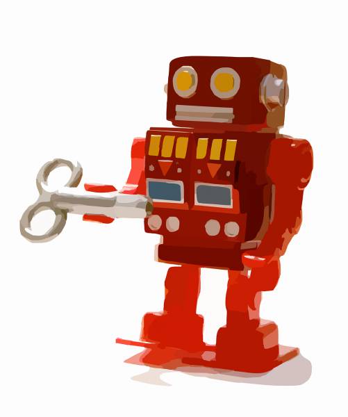 robot toy robot toy red key  svg vector cut file