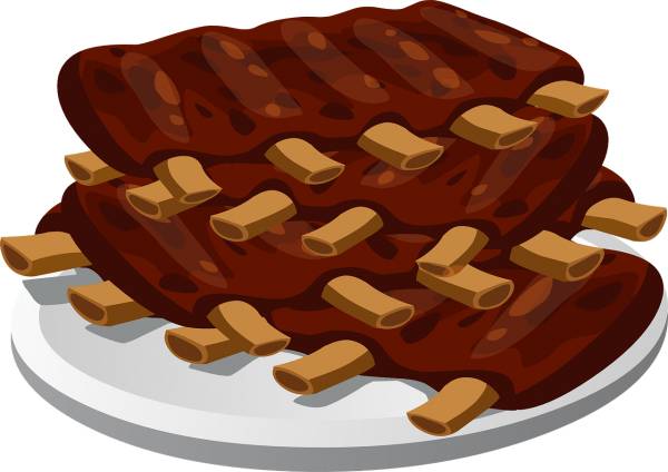 spare ribs meat food meal dish  svg vector cut file