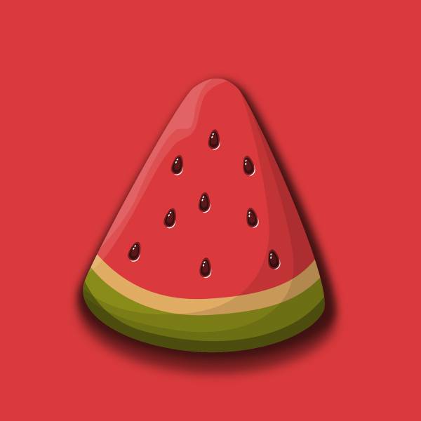 watermelon slice fruit fresh food  svg vector cut file