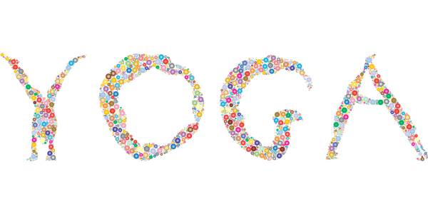 yoga typography circles zen  svg vector cut file