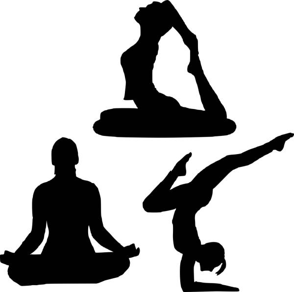 yoga woman female silhouette  svg vector cut file