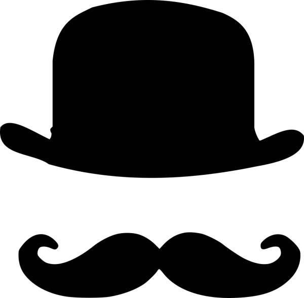 bowler handlebar hat hats and such  svg vector cut file