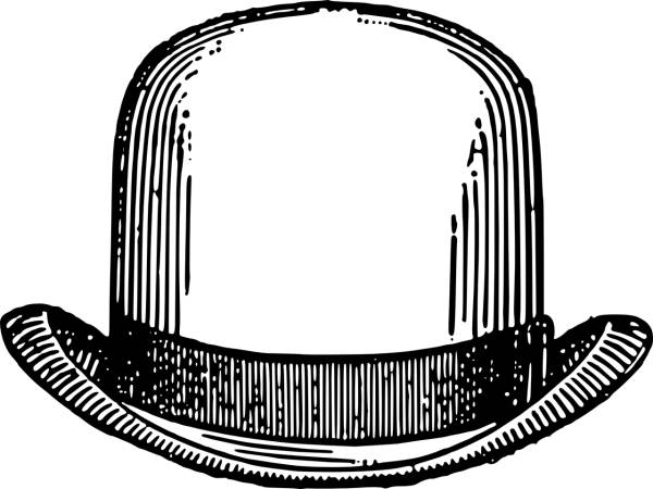 bowler hat vintage retro man  svg vector cut file
