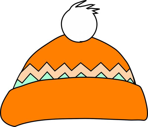 cap hat warm winter green orange  svg vector cut file
